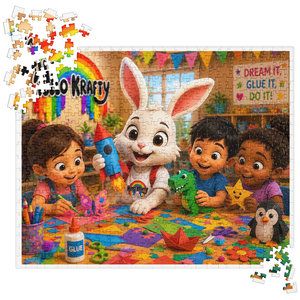 Crafting With Krafty puzzle featuring creative Hello Krafty artwork