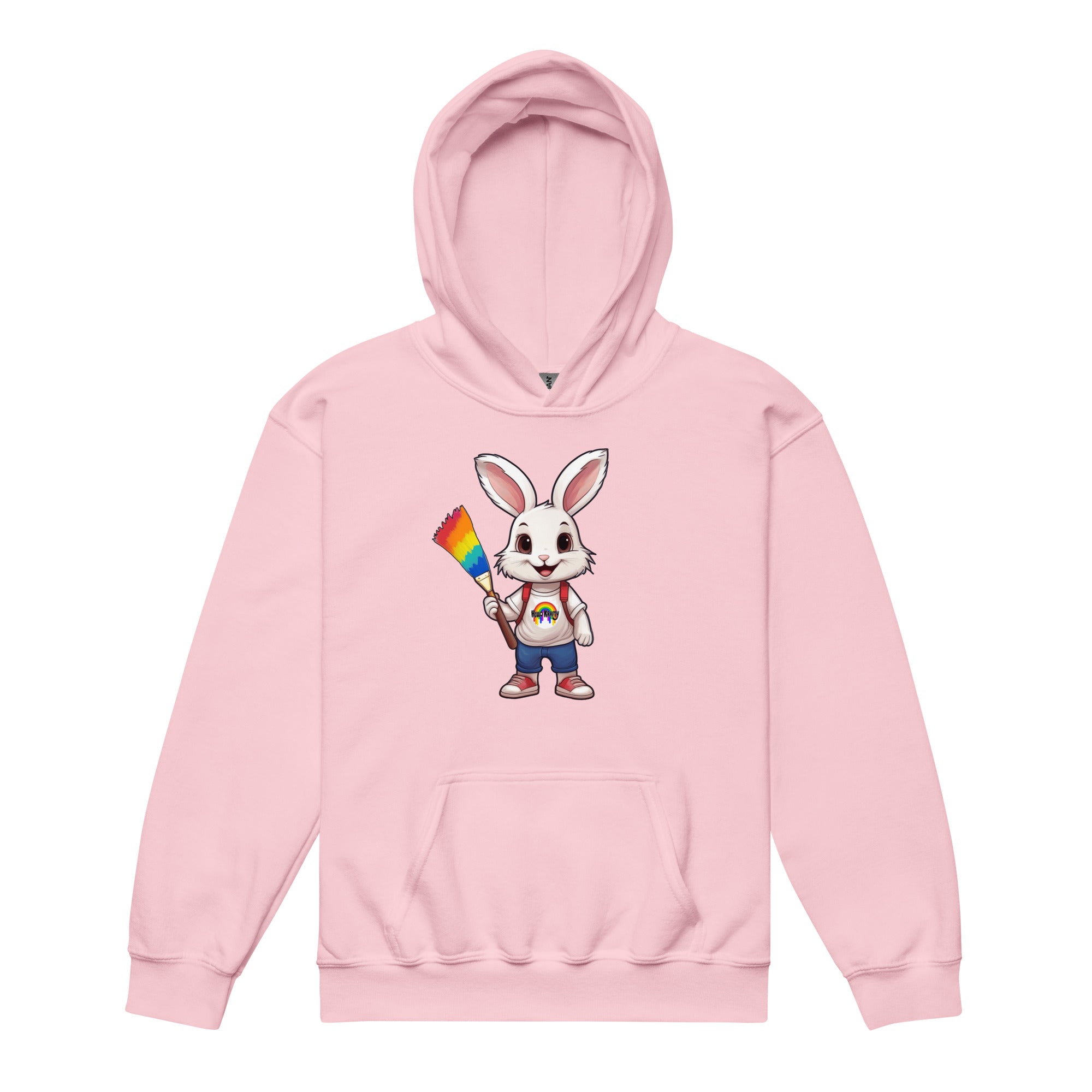 Cozy Hello Krafty hoodie for creative kids who love crafting and making. A fun children's sweatshirt for young artists and little makers.