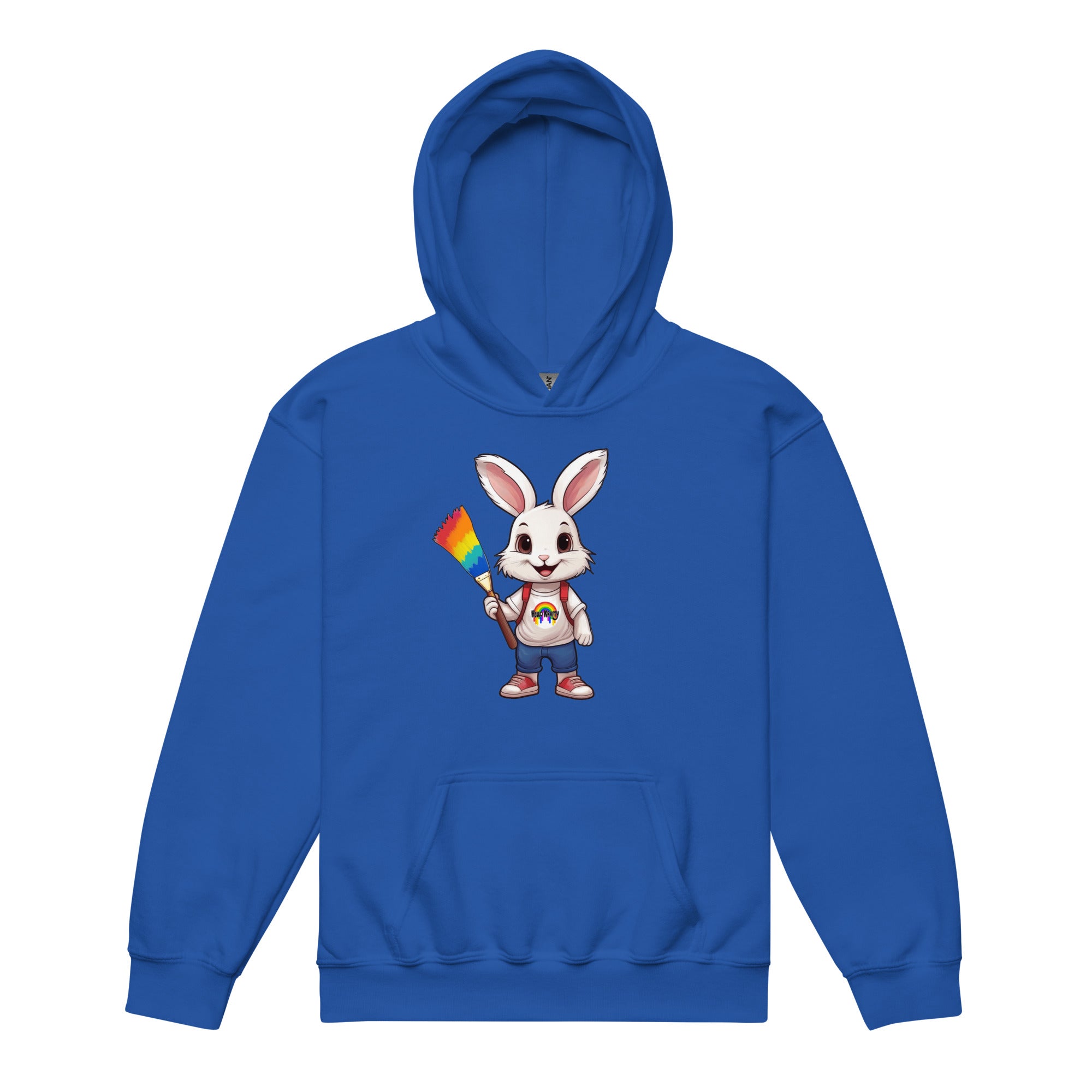Cozy Hello Krafty hoodie for creative kids who love crafting and making. A fun children's sweatshirt for young artists and little makers.
